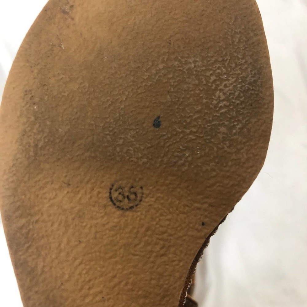 ADOLFO DOMINGUEZ Straw/Brown Wedges - Picture 8 of 8